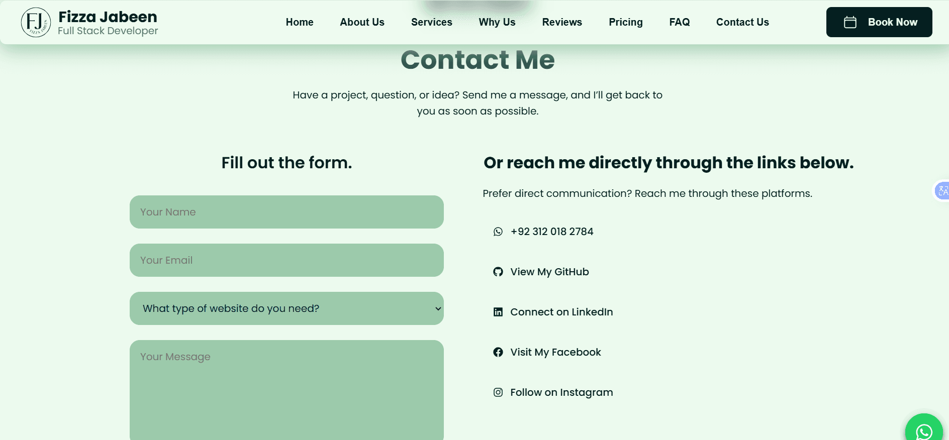 Landing Page Contact Us