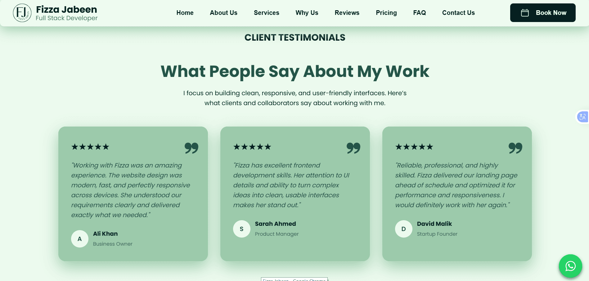 Landing Page Testimonials